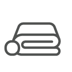 Stadium blanket: An icon of a folded stadium blanket.