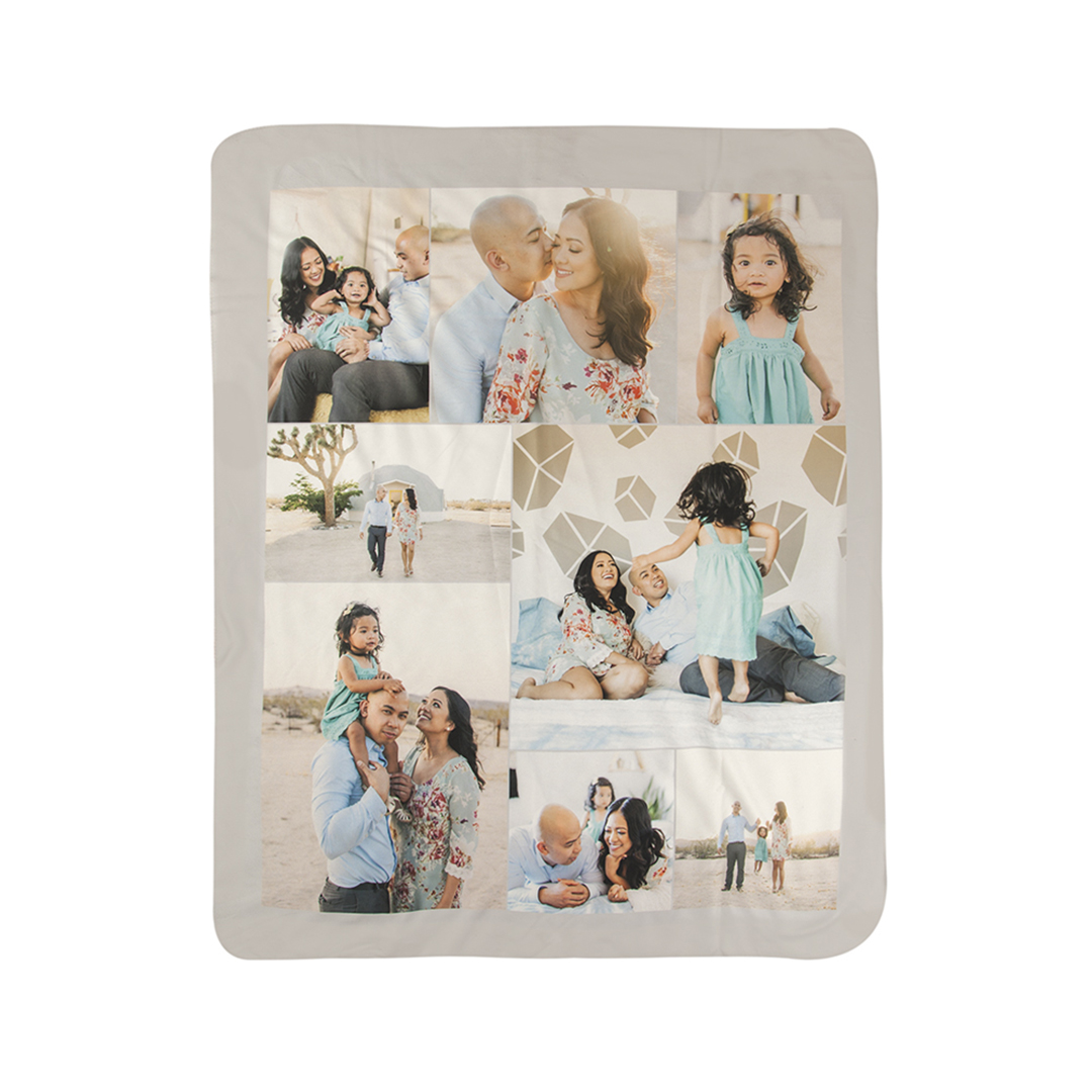 personalized fleece photo collage blanket