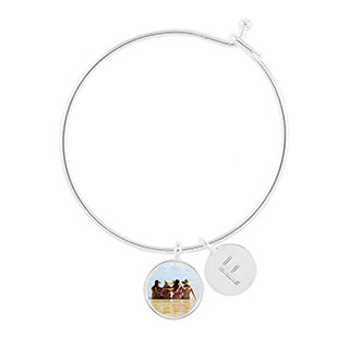 Charm and Letter Bangle