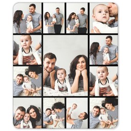 50x60 Sherpa Fleece Photo Blanket with Custom Color Photo Grid design