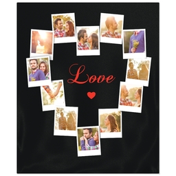 50x60 Plush Fleece Blanket with Heart Snapshot design