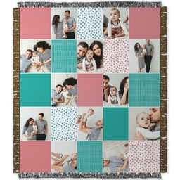 50x60 Photo Woven Throw with Quilted Girl design