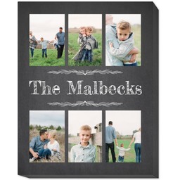 16x20 Photo Canvas with Chalkboard Family Name design