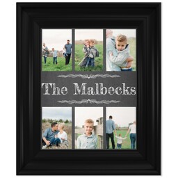 8x10 Photo Canvas With Classic Frame with Chalkboard Family Name design