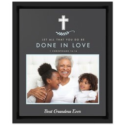 8x10 Photo Canvas With Floating Frame with Done In Love design