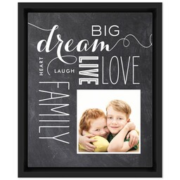 8x10 Photo Canvas With Floating Frame with Dream Big design