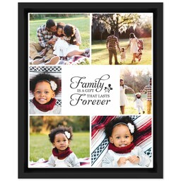 8x10 Photo Canvas With Floating Frame with Family Forever design