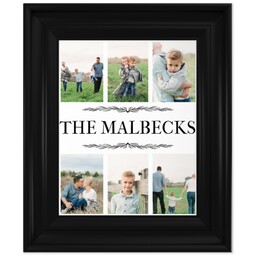 8x10 Photo Canvas With Classic Frame with Family Name design