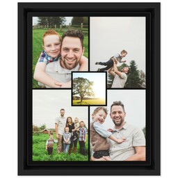 8x10 Photo Canvas With Floating Frame with Five Segments Black design