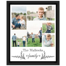 8x10 Photo Canvas With Floating Frame with Laurel design