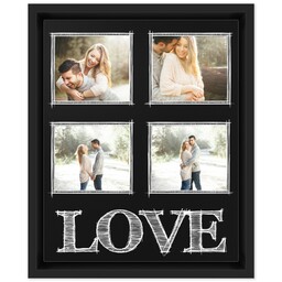 8x10 Photo Canvas With Floating Frame with Love Quadrant design