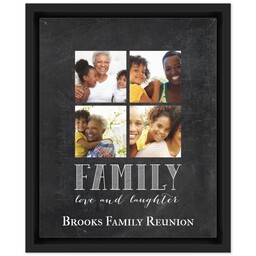 8x10 Photo Canvas With Floating Frame with Our Family Chalkboard design