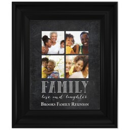 8x10 Photo Canvas With Classic Frame with Our Family Chalkboard design