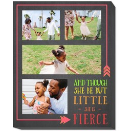 11x14 Photo Canvas with Though She Be Little design