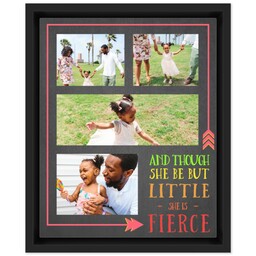 8x10 Photo Canvas With Floating Frame with Though She Be Little design