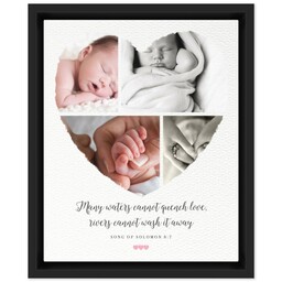 8x10 Photo Canvas With Floating Frame with Water Cannot Quench Love design