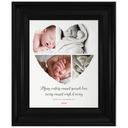 8x10 Photo Canvas With Classic Frame with Water Cannot Quench Love design