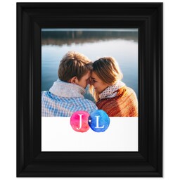 8x10 Photo Canvas With Classic Frame with Watercolor Love design