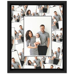 8x10 Photo Canvas With Floating Frame with Tiled Photo design