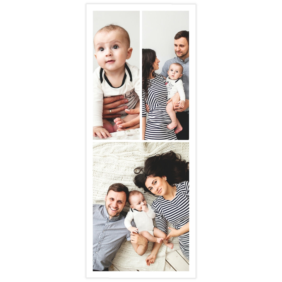 Personalized 12 Month Photo Collage - 16x20 Modern Frames –
