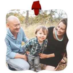 Thumbnail for Personalized Metal Ornament - Fancy Bracket with Full Photo design 1