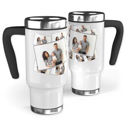 14oz Personalized Stainless Steel Travel Mug with Tiled Photo design