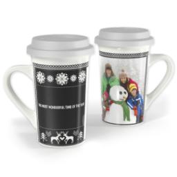 Thumbnail for Premium Grande Photo Mug with Lid, 16oz with Custom Color Sweater design 1