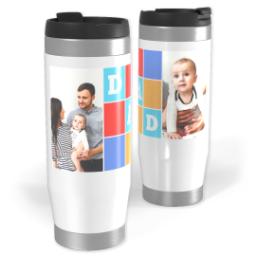 Thumbnail for 14oz Personalized Travel Tumbler with Dad Blocks design 1