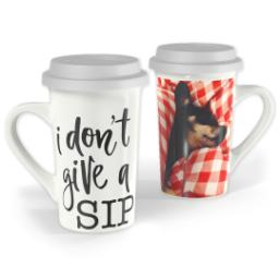 Thumbnail for Premium Grande Photo Mug with Lid, 16oz with Give A Sip design 1