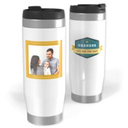 Thumbnail for 14oz Personalized Travel Tumbler with Grandpa Banner design 1