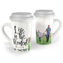 Thumbnail for Premium Grande Photo Mug with Lid, 16oz with Live In The Moment design 1