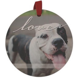 Maple Ornament - Round with Love design