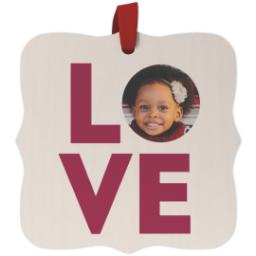 Thumbnail for Wood Photo Ornament - Bracket with Love Cut-out design 1