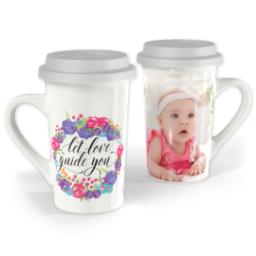 Thumbnail for Premium Grande Photo Mug with Lid, 16oz with Love Guides You design 1