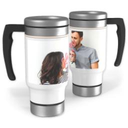 Thumbnail for 14oz Stainless Steel Travel Photo Mug with Love Is In The Air design 1