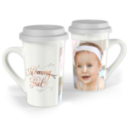 Thumbnail for Premium Grande Photo Mug with Lid, 16oz with Mommy Fuel design 1