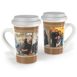 Premium Grande Photo Mug with Lid, 16oz with Natural design