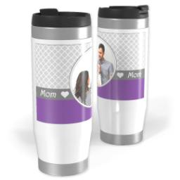 Thumbnail for 14oz Personalized Travel Tumbler with New Heart Mom design 1