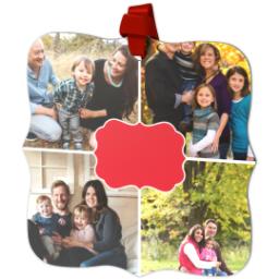 Thumbnail for Personalized Metal Ornament - Fancy Bracket with Ornate Center design 2