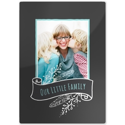Metal Print 5x7 with Our Little Family Chalkboard design