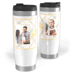 Thumbnail for 14oz Personalized Travel Tumbler with Perfect Pop Plaid design 1
