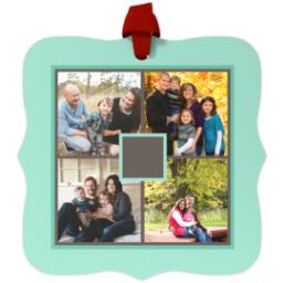 Thumbnail for Personalized Metal Ornament - Fancy Bracket with Simple Monogram design 1