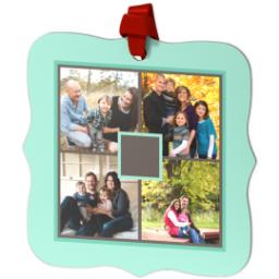 Thumbnail for Personalized Metal Ornament - Fancy Bracket with Simple Monogram design 2