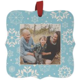Thumbnail for Wood Photo Ornament - Bracket with Snowflakes design 1