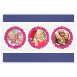 Thumbnail for Photo Placemat with Triple Pink Frames design 1