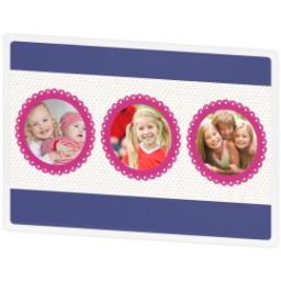 Thumbnail for Photo Placemat with Triple Pink Frames design 2