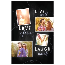Poster, 12x18, Matte Photo Paper with Chalk Board Live Love Laugh design