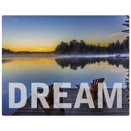 11x14 Metal Photo Wall Decor with Dream Overlay design
