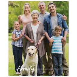 16x20 Metal Photo Wall Decor with Family Line design