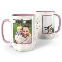 Pink Photo Mug, 15oz with (D) 'Love & Laughter' design